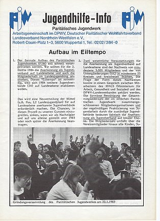 Titelseite Jugendhilfe-Info 1983